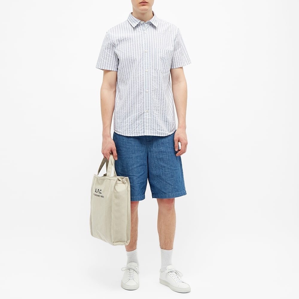 A.P.C. Short Sleeve Bryan Stripe Shirt - 6