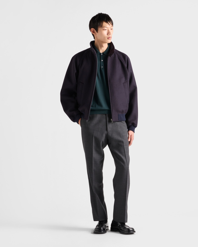 Prada Superfine wool polo shirt outlook