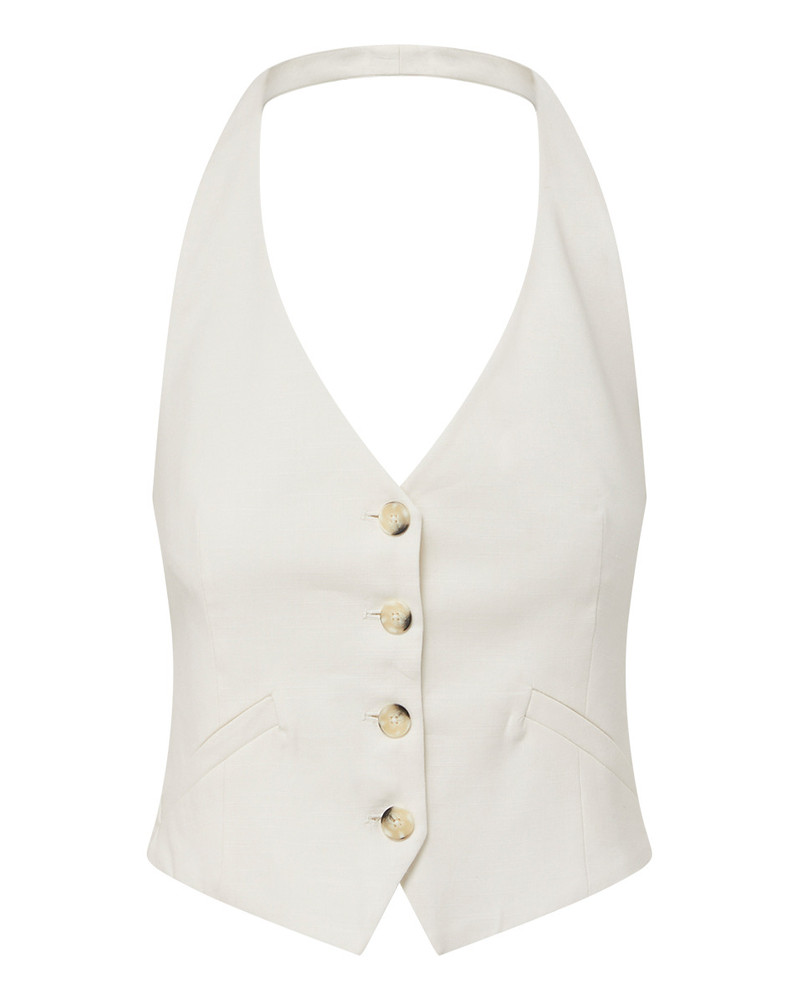open-back button-up waistcoat - 1