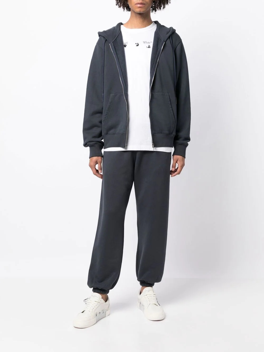 logo-print cotton track pants - 2