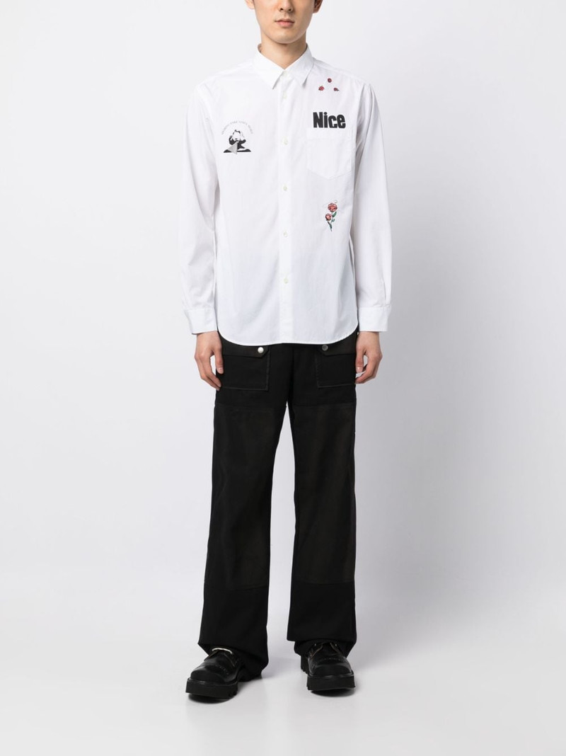 UNDERCOVER patch-detail cotton shirt outlook