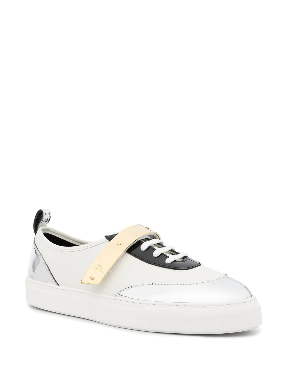 strap-detail low-top sneakers - 2