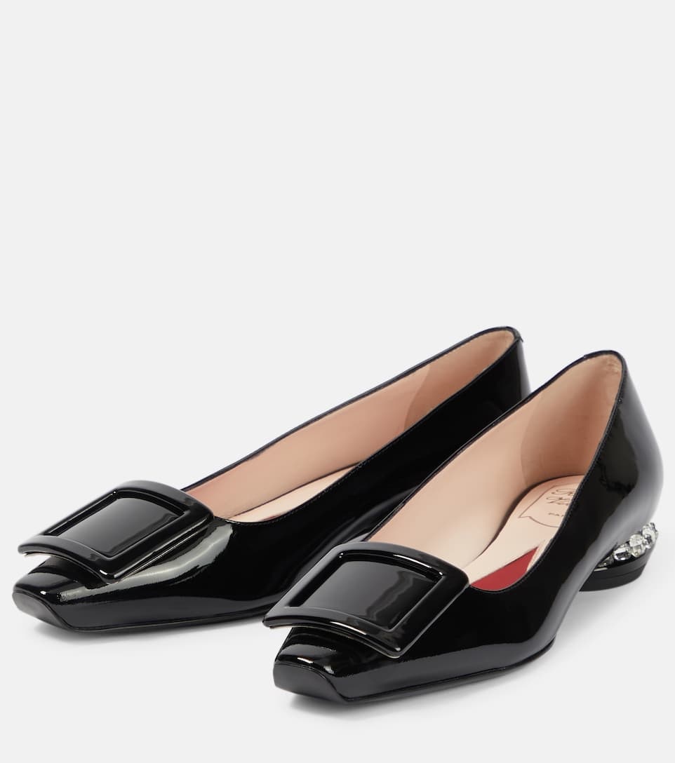 Strass Heel patent leather ballet flats - 5
