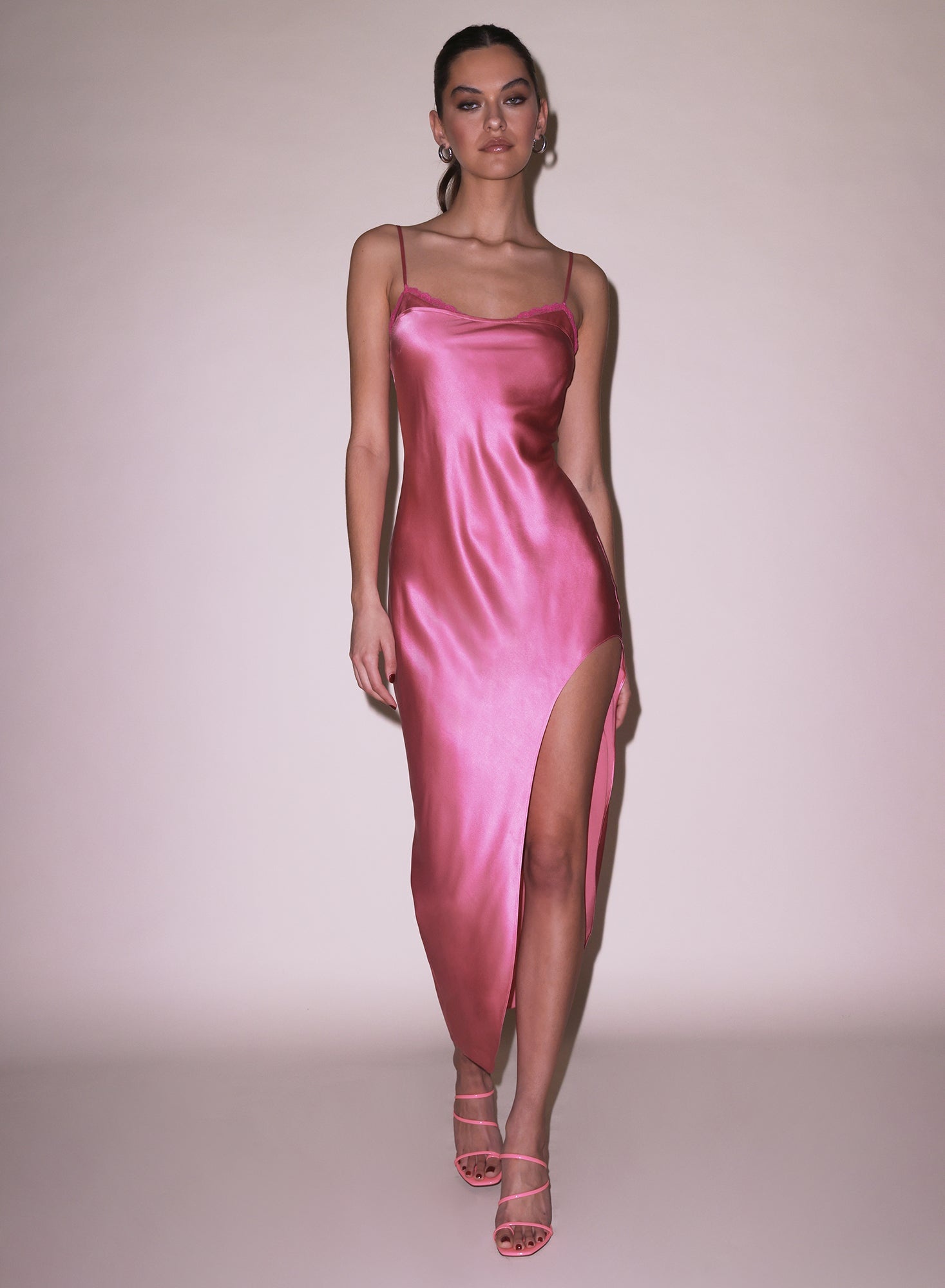 High Slit Slip with Lace Trim - 7