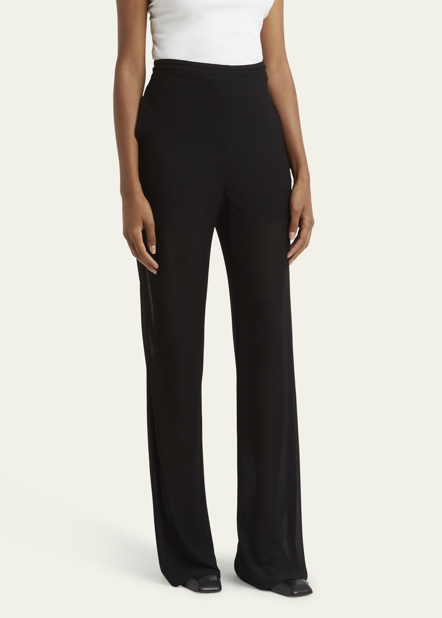 Double Sheer Straight Leg Pants - 4