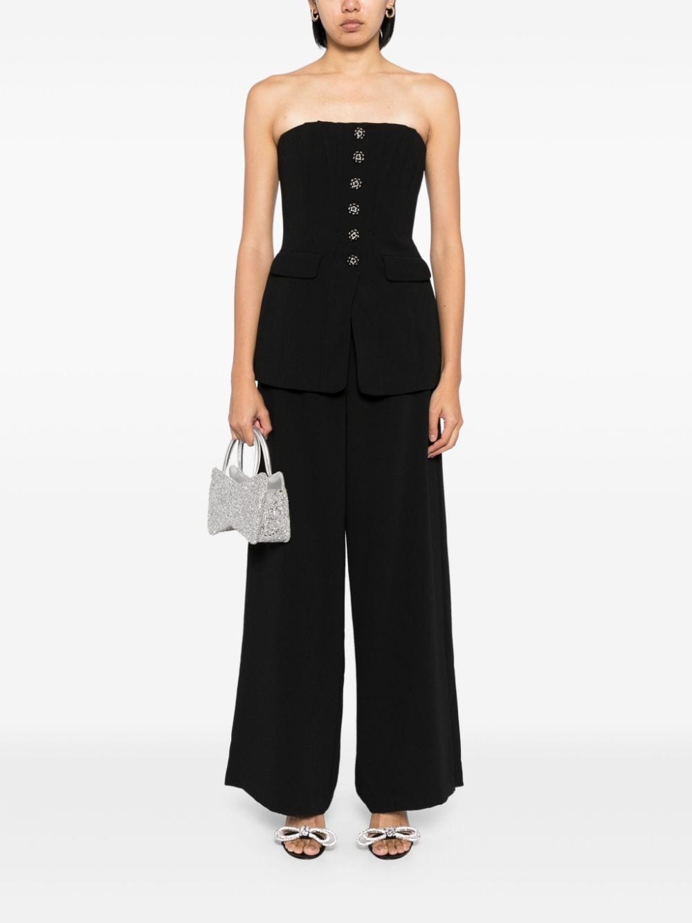 bandeau crepe jumpsuit - 2