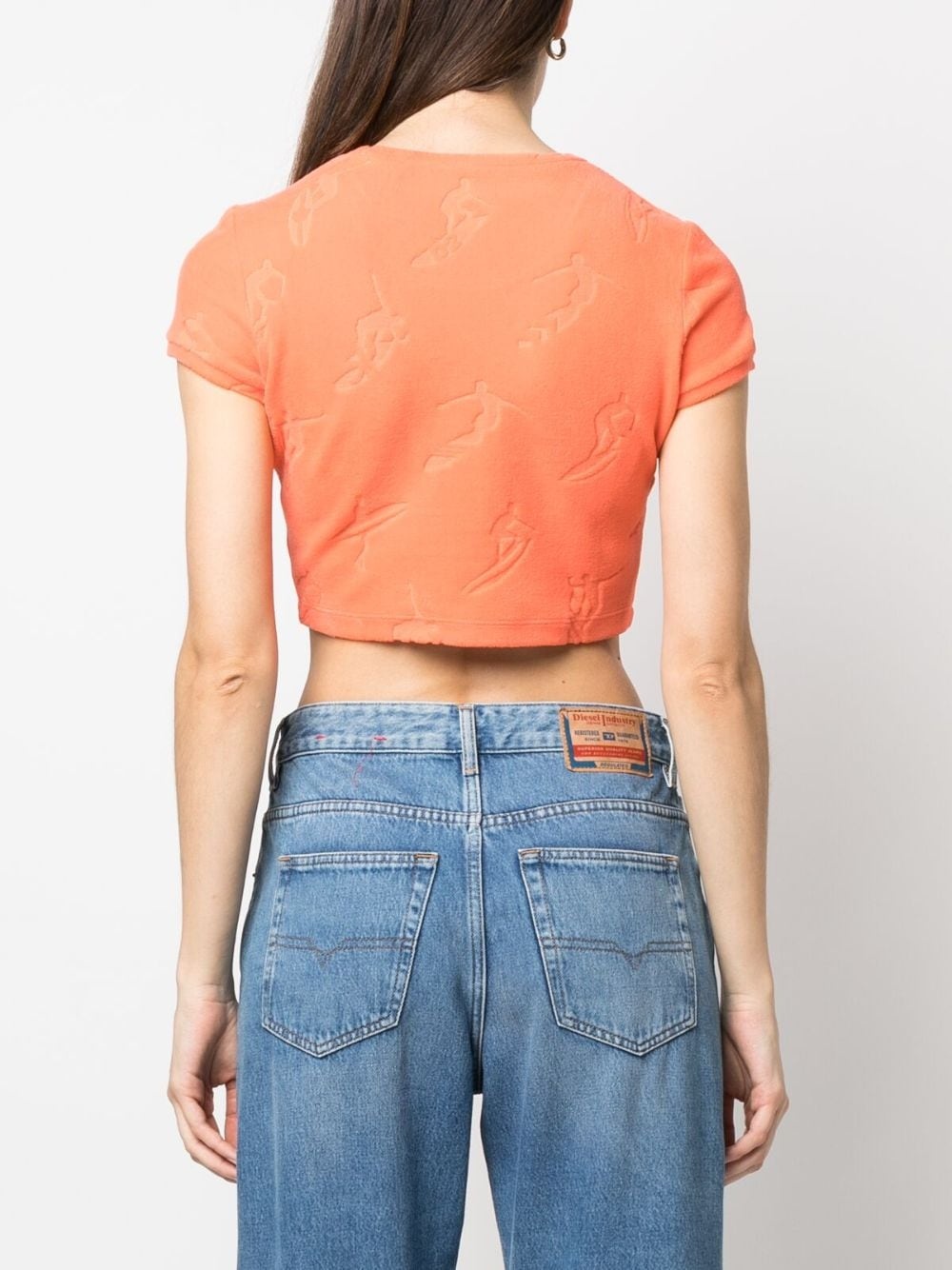 surfer-jacquard cropped top - 4