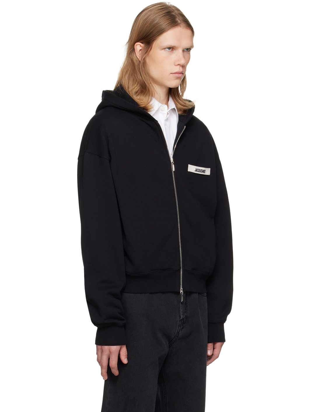 Black La Casa 'Le hoodie Gros Grain zippé' Hoodie - 2