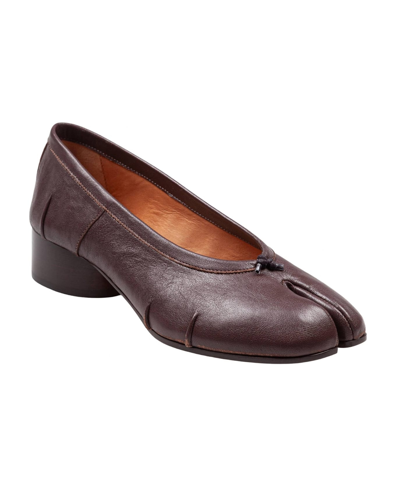 Tabi New H30 Leather Ballerina Flat, Brown - 2