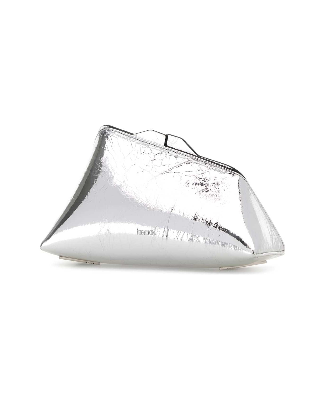 Silver Leather 8.30 Pm Clutch - 2