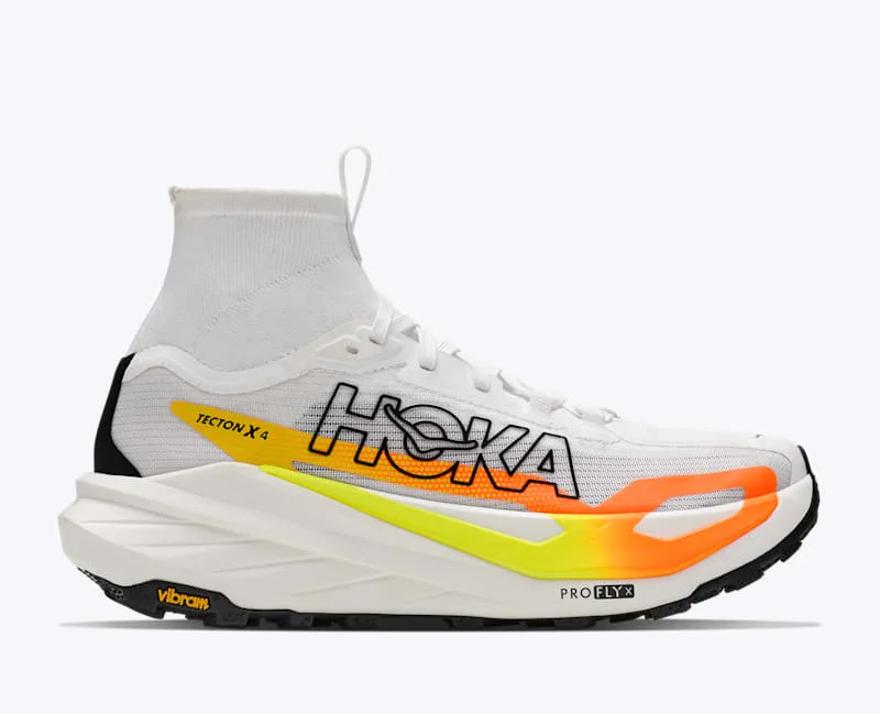 Men's Tecton X 4 Shoes in Frost/Neon Tangerine - 1