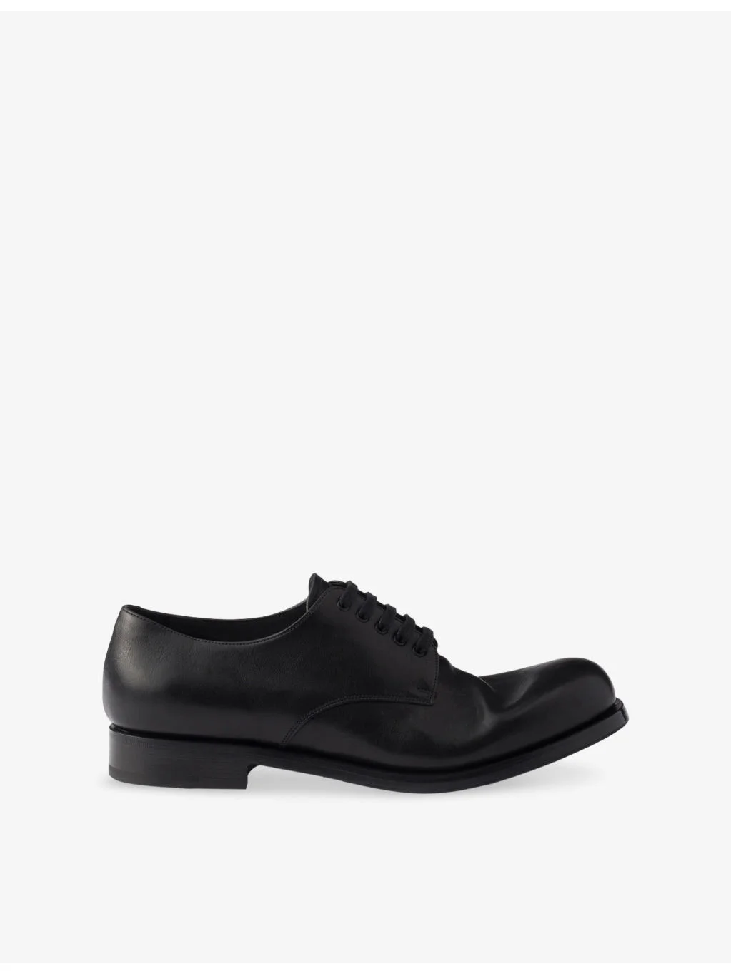 Antiqued Laced Leather Derby Shoes - 1
