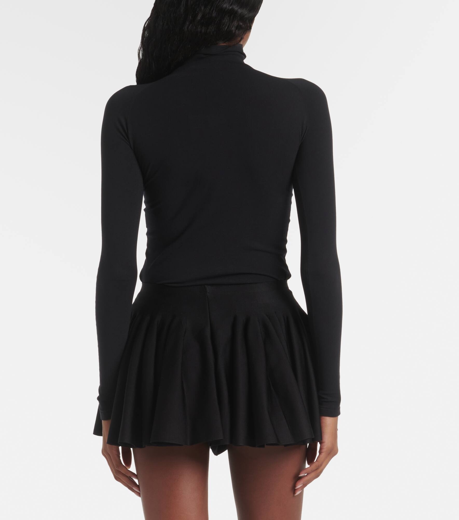 Godet pleated shorts - 3