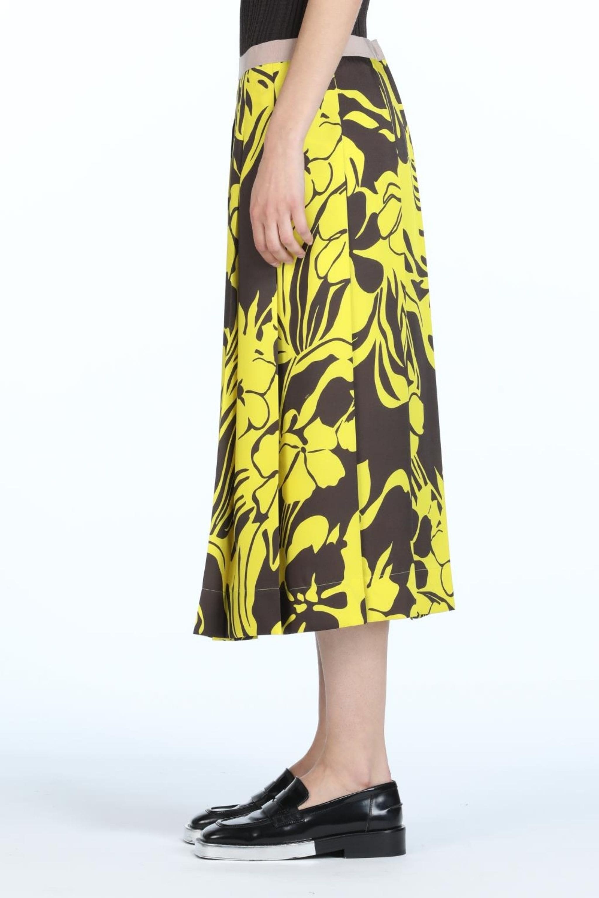FLORAL-PRINT PLEATED SKIRT - 3