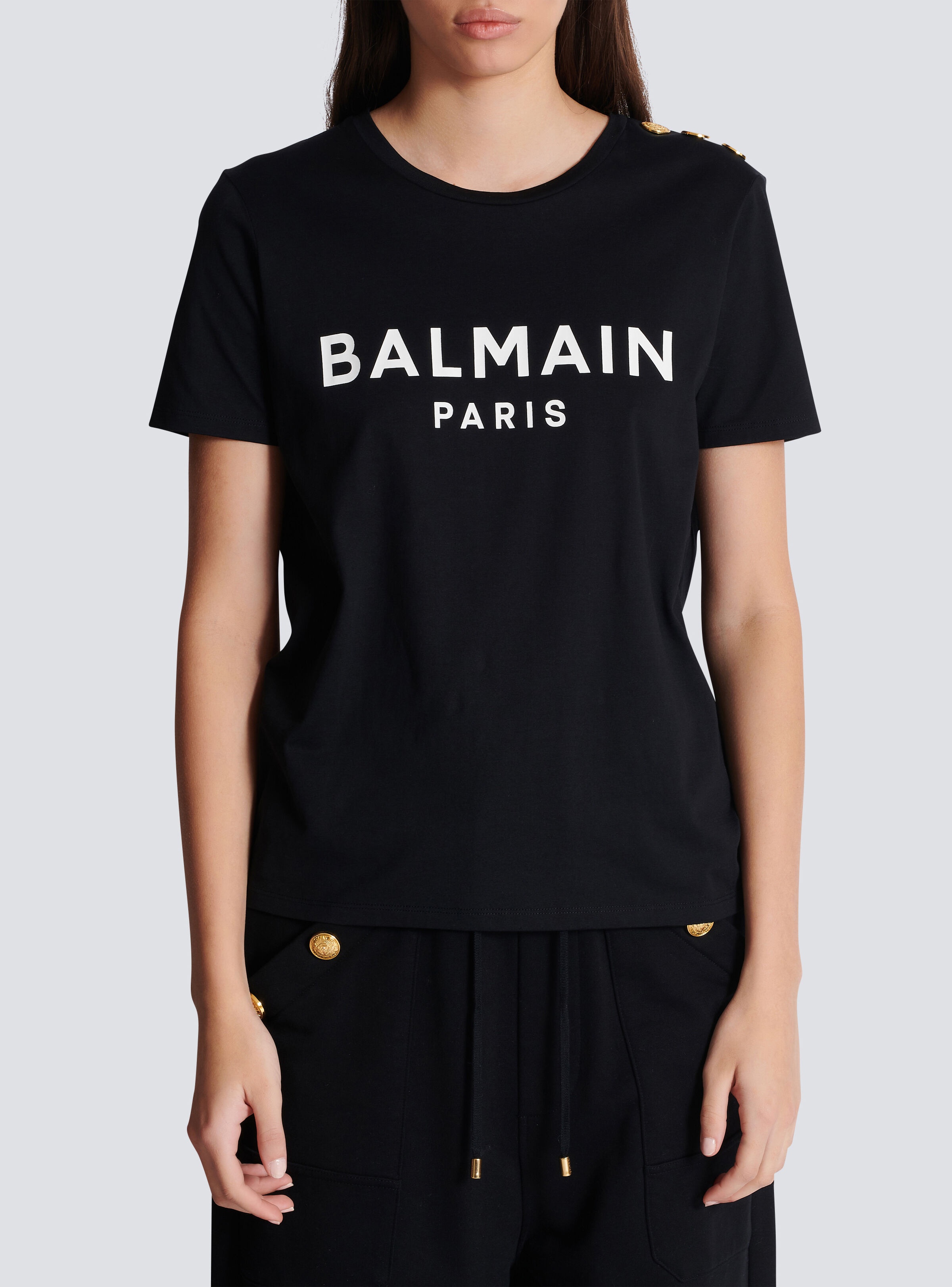 T-shirt with Balmain Paris print - 5