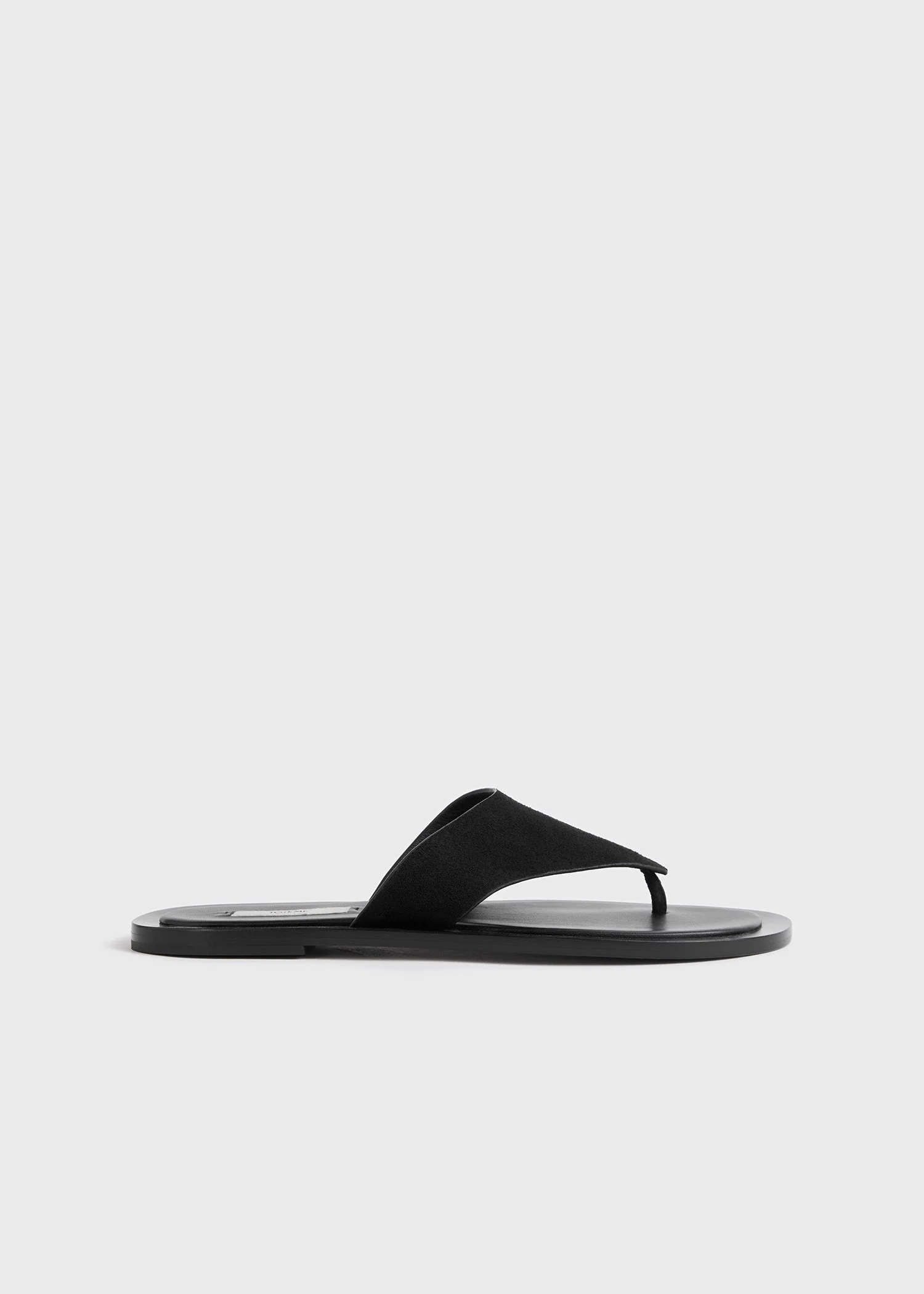 T-bar suede sandals black - 1