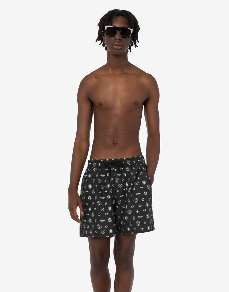 PRINTED NYLON SWIM TRUNKS 1