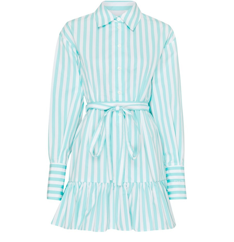 Ruffled mini shirt dress 1