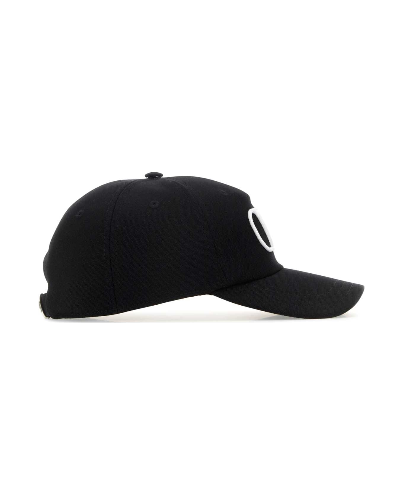 Black Cotton Baseball Cap - 2