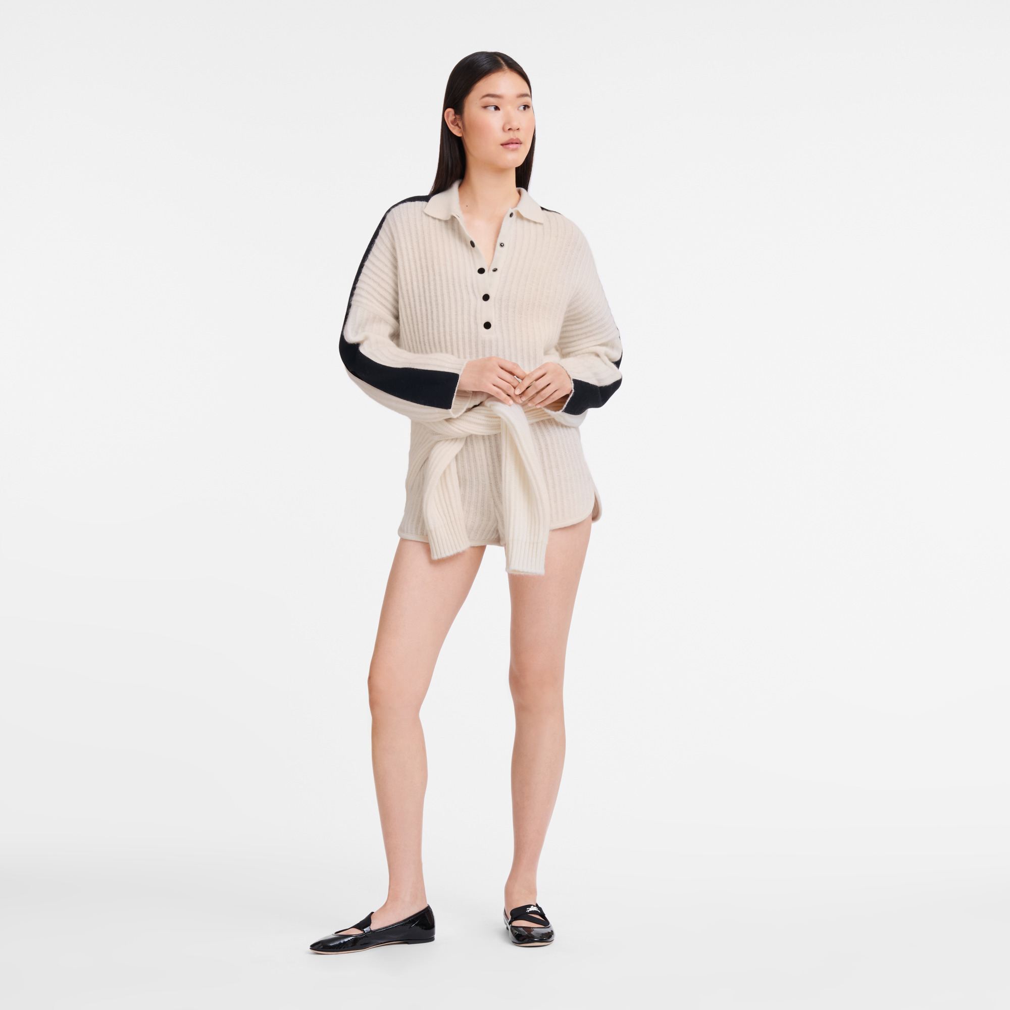 Polo collar jumper Ecru - Knit - 2
