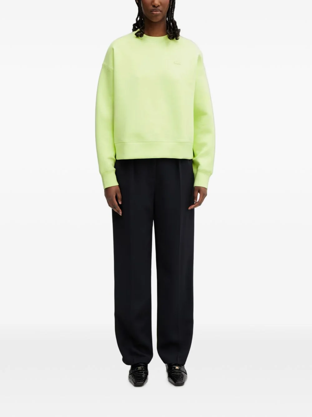 logo-patch long-sleeve sweatshirt - 1
