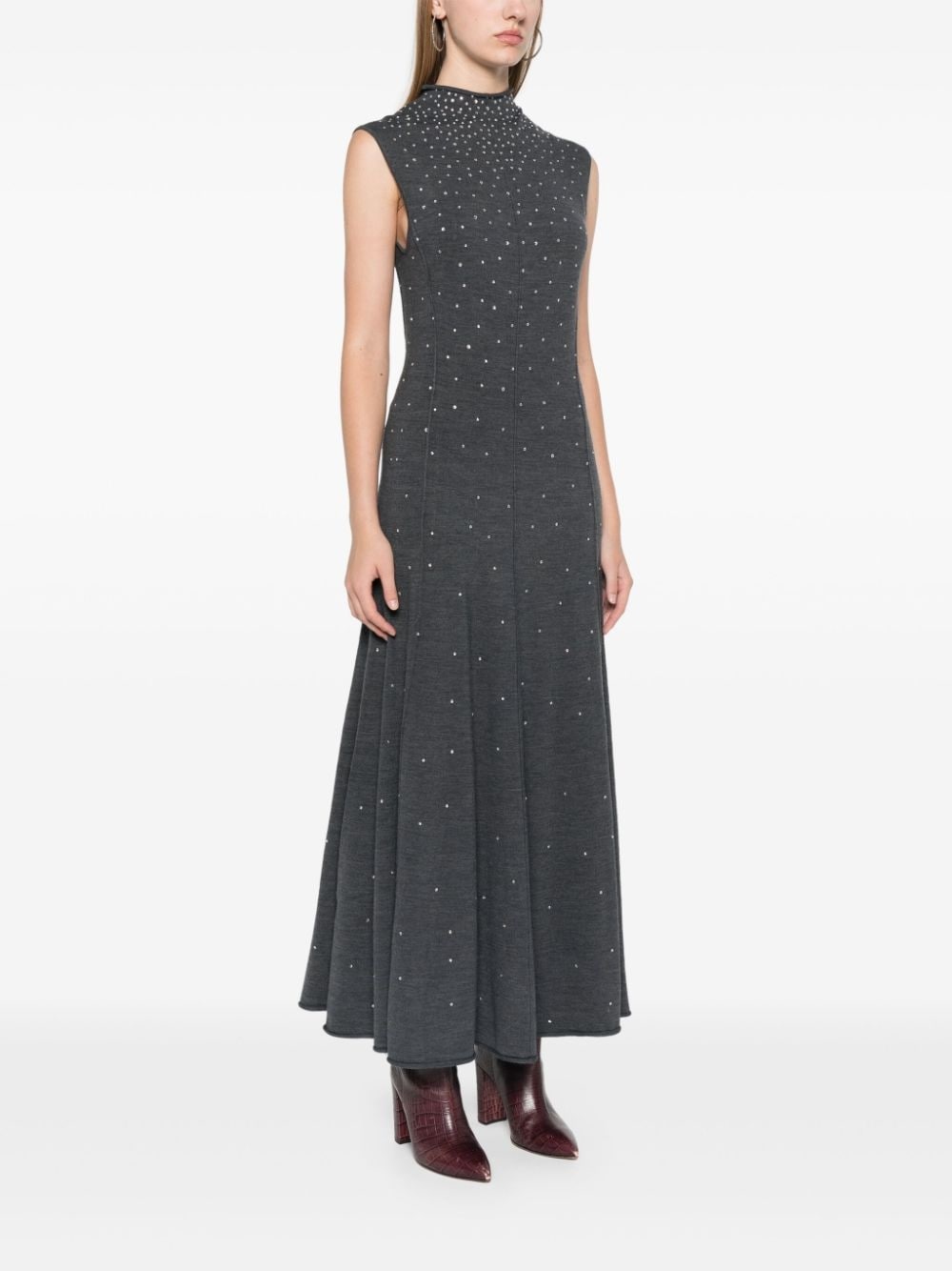 rhinestone-embellished maxi dress - 3