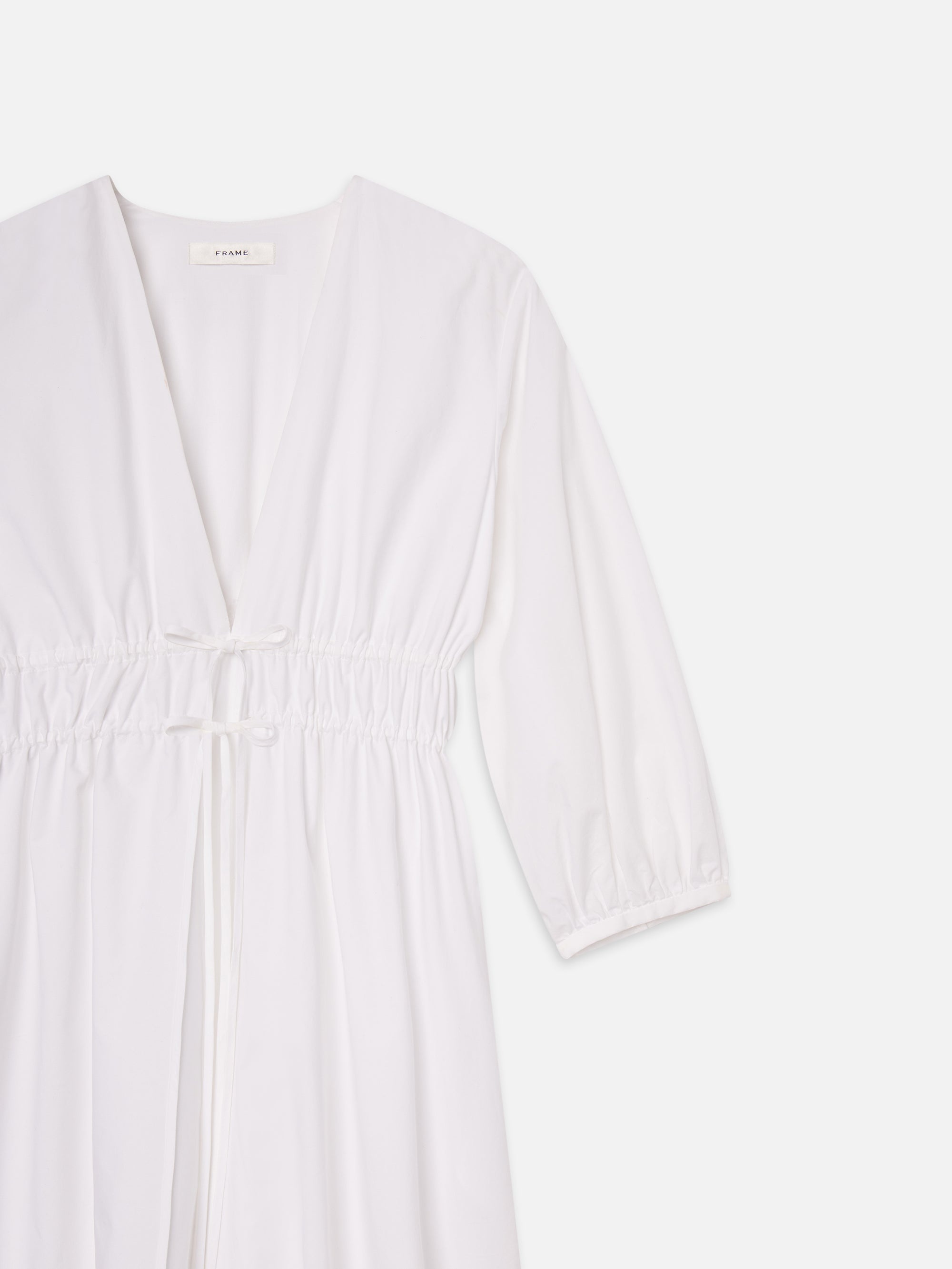 The Cinched Dress in White - 2