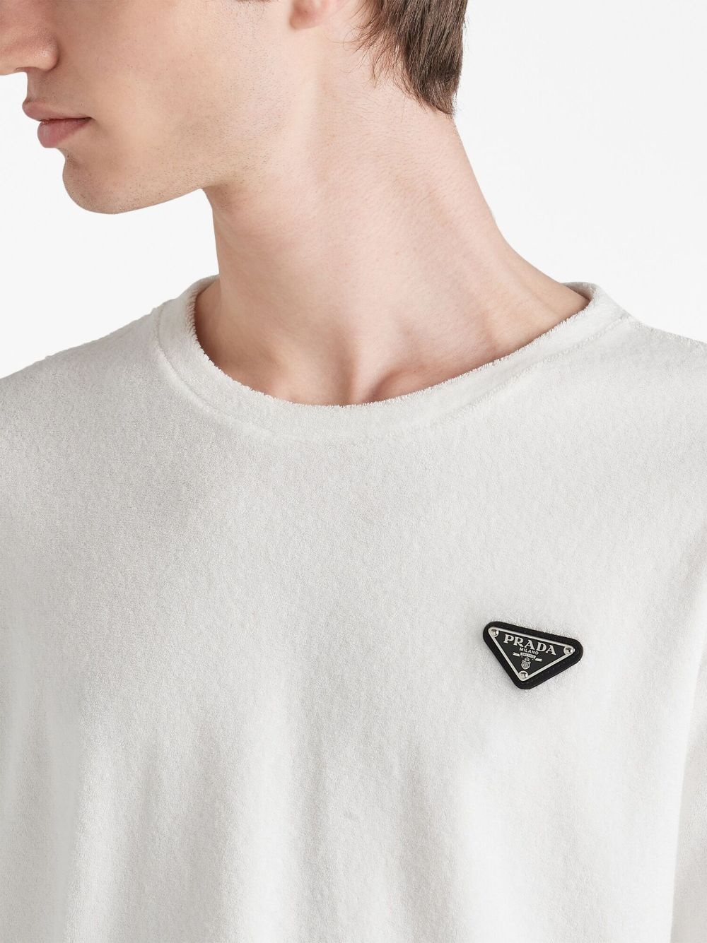 triangle-logo terry T-shirt - 5