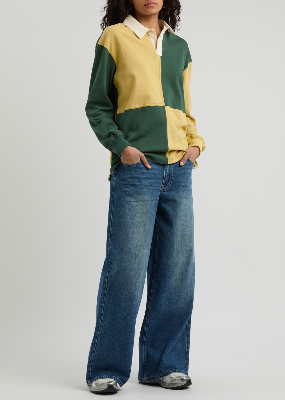 House OF Sunny Colour-blocked Cotton Rugby Shirt - 4