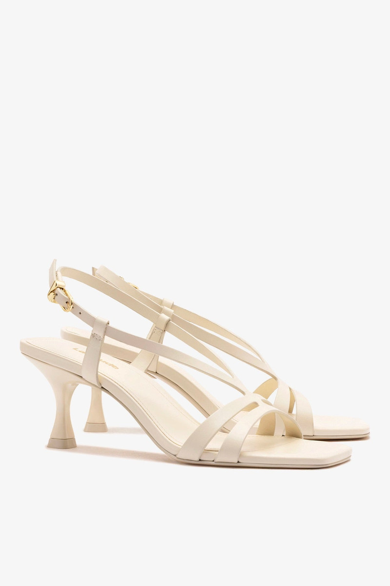 Daphne Sandal In Ivory Leather 3