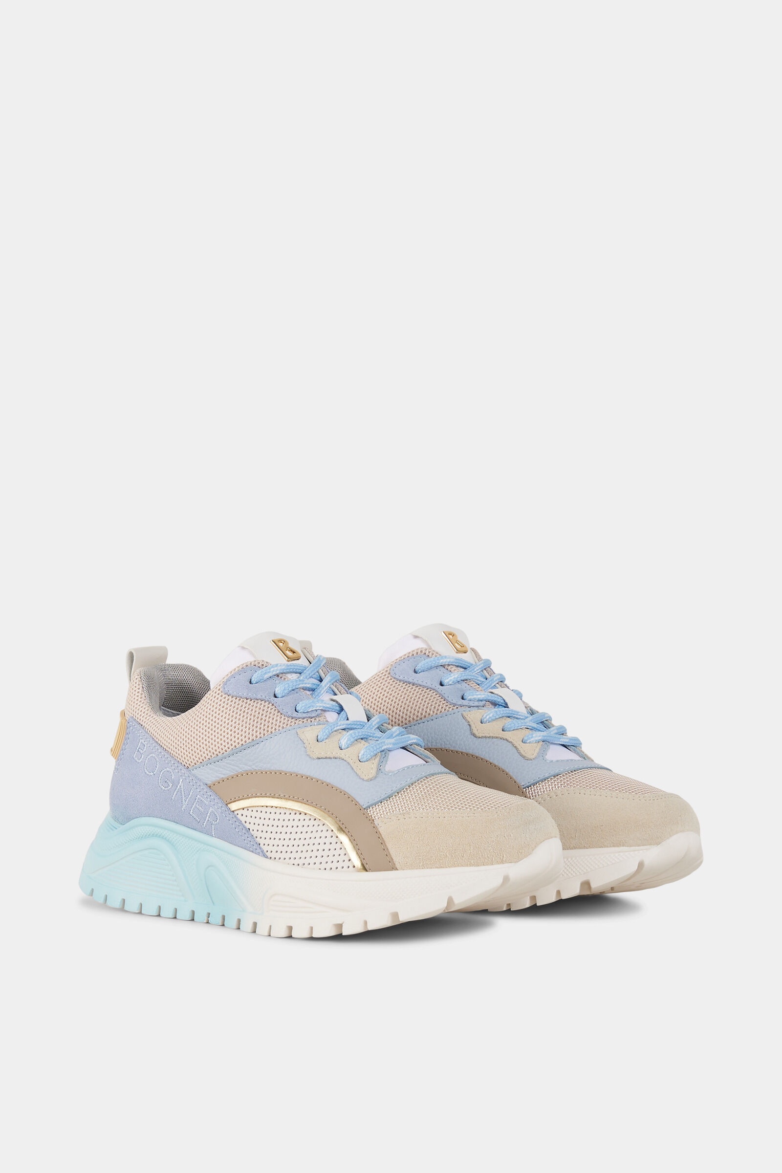 Malaga sneaker in Beige/light blue - 3