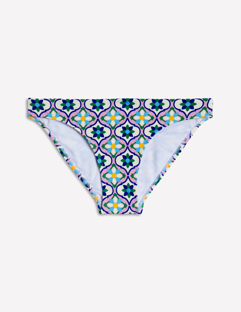 Classic Bikini Bottoms-Multi, Floweret Tile - 1