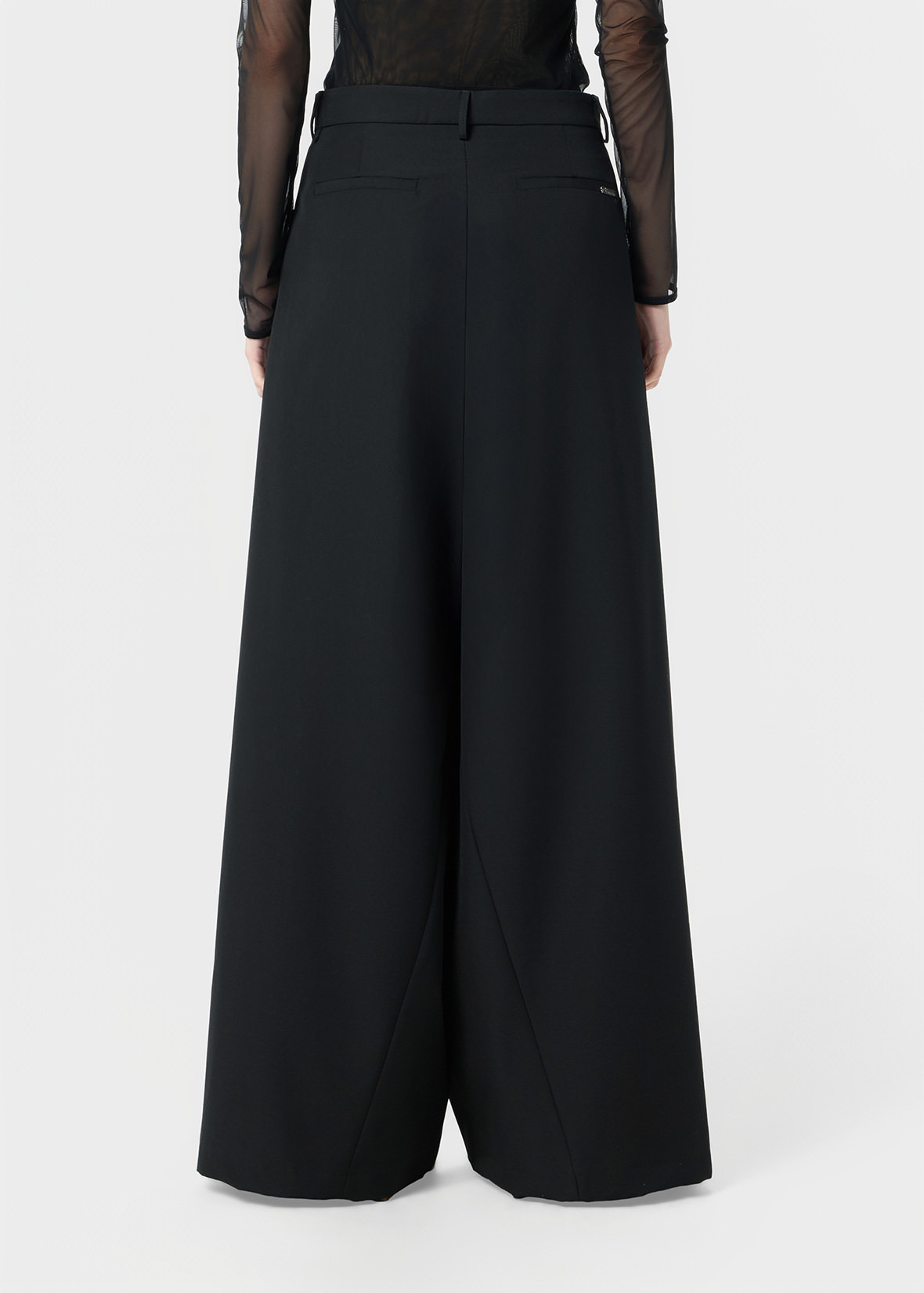 SUPERWIDE-LEG PANTS IN GRAIN DE POUDRE WOOL - 4