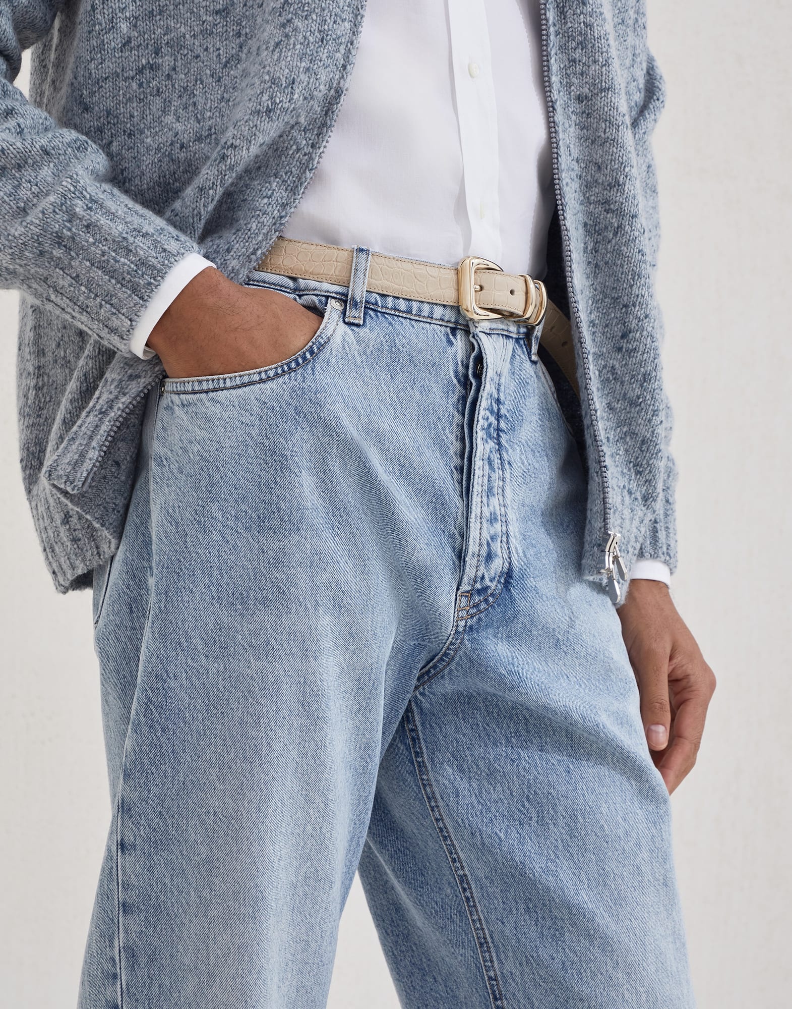 Denim iconic fit five-pocket trousers - 3