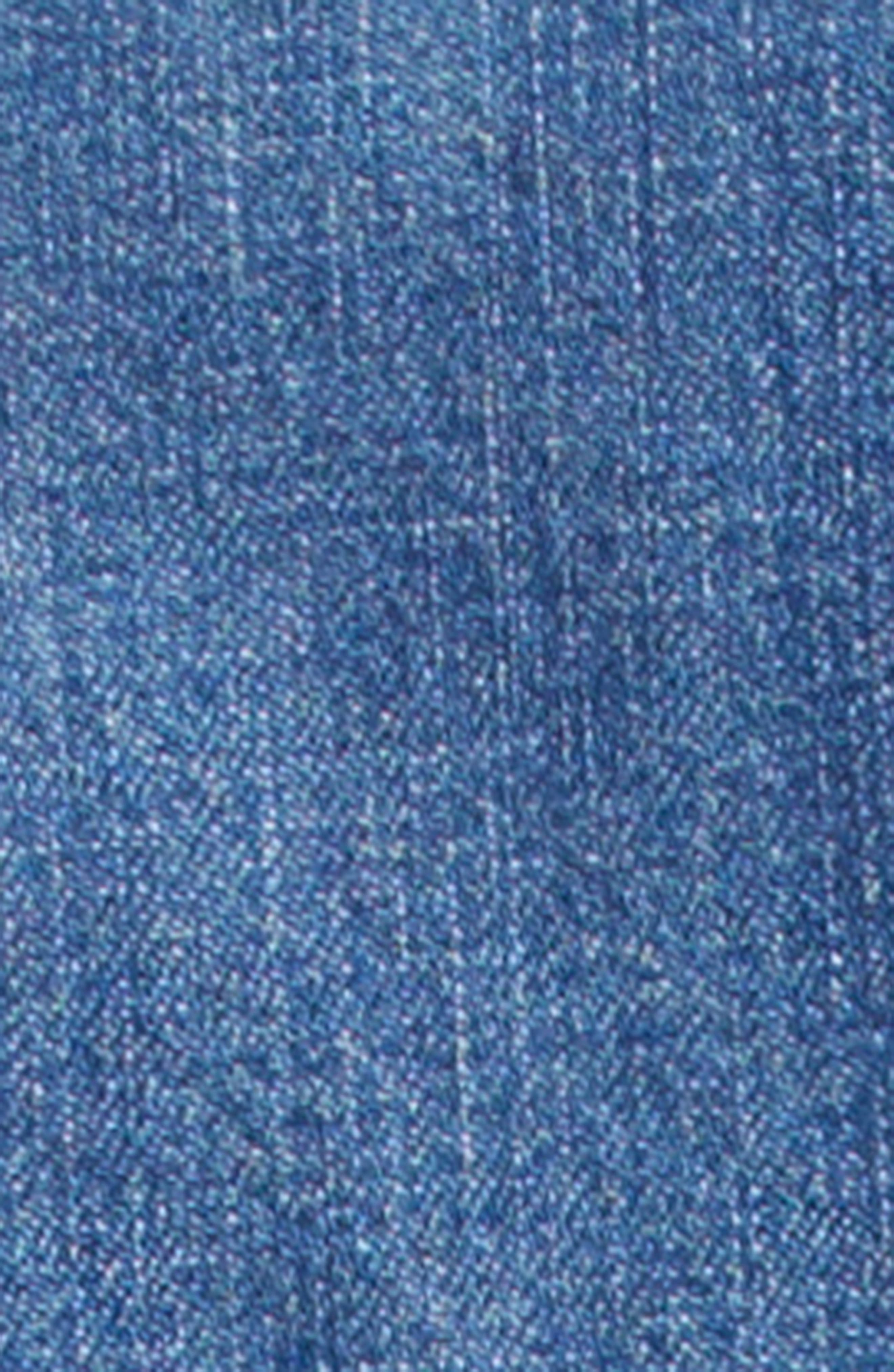 Veronica Beard Gabby Tie Neck Button-Up Denim Shirt in Serendipity at Nordstrom - 7
