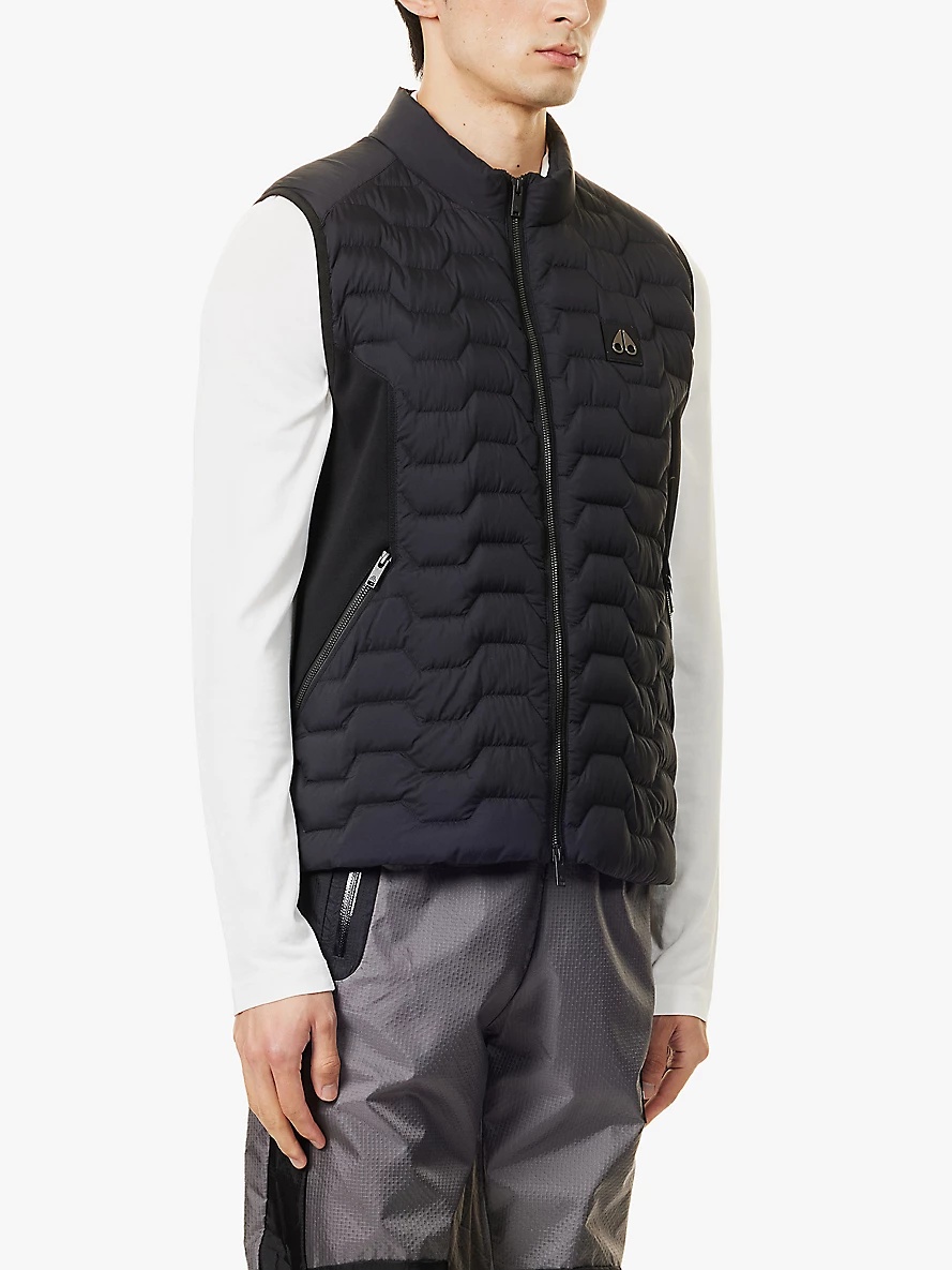 Granite brand-plaque slim-fit shell-down gilet - 3