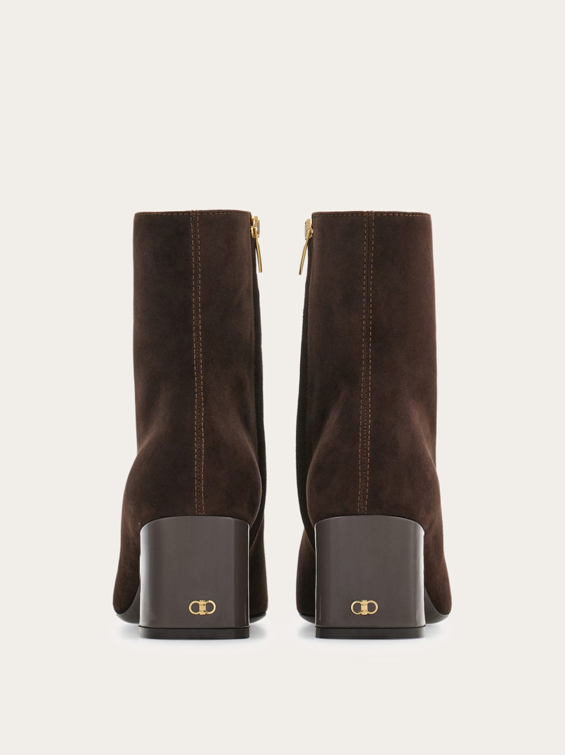 Nappa bootie with patent accents 4