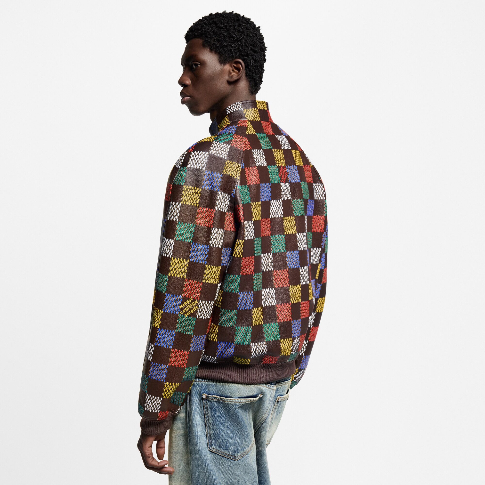 Damier Leather Blouson - 5