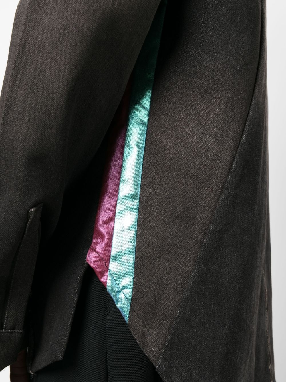 deconstructed panelled denim shirt jacket - 5
