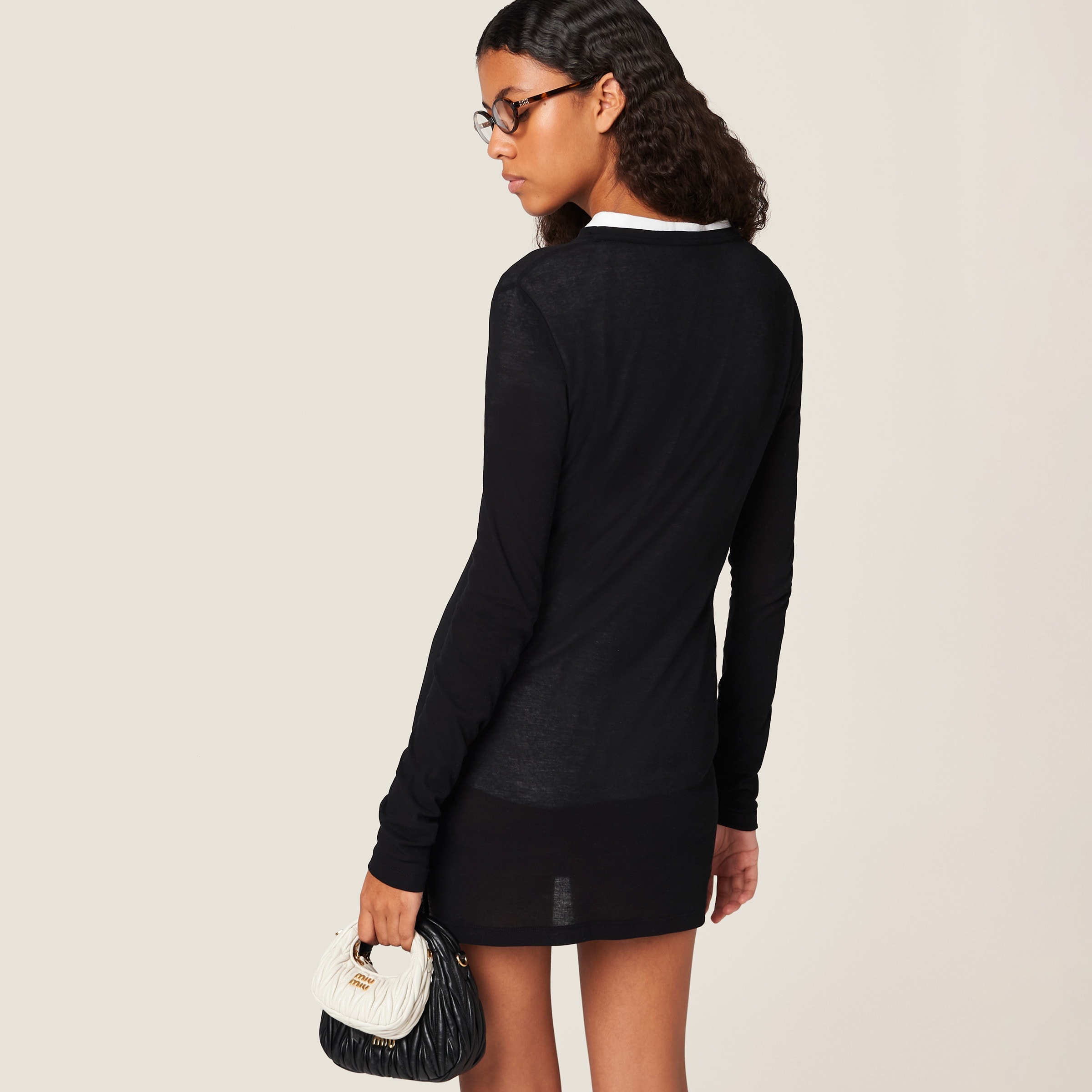 Ribbed knit jersey dress - 3