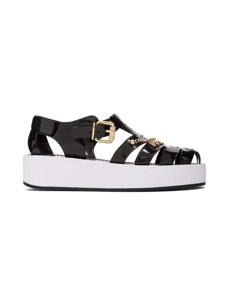 Black Jelly Sandals 1