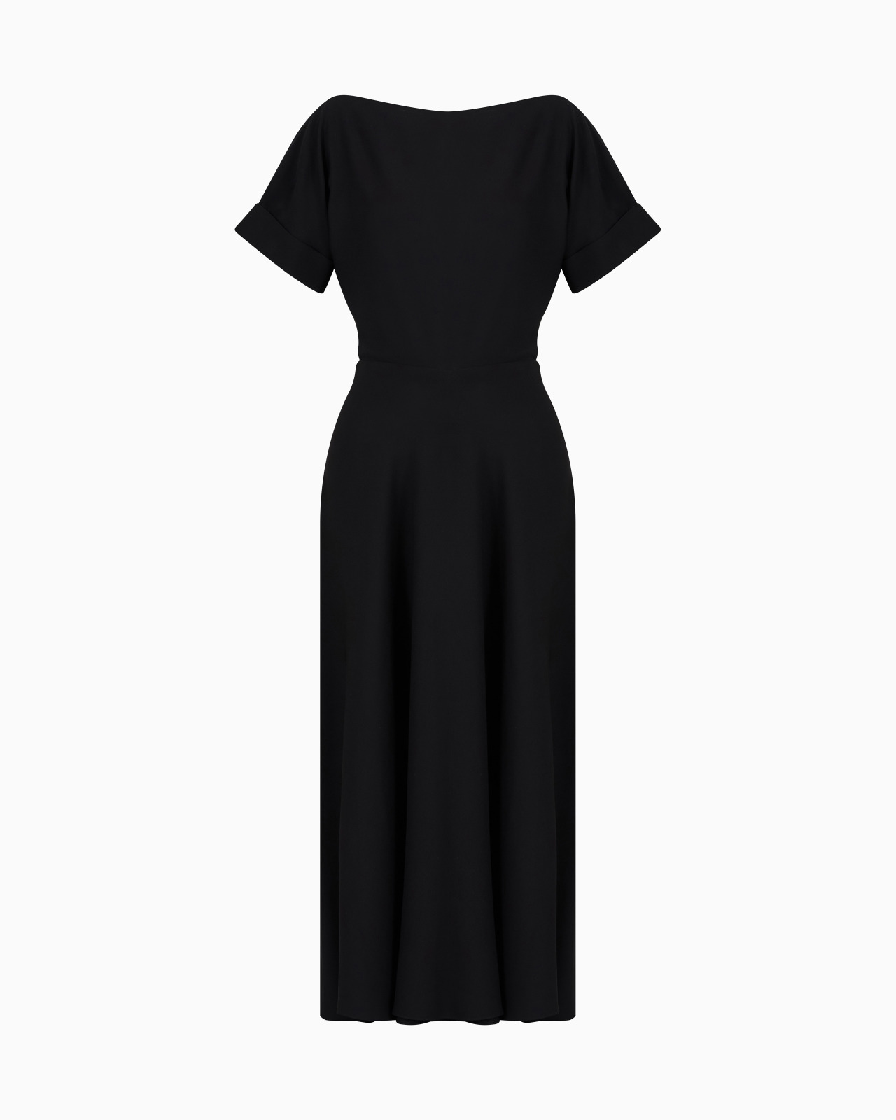 LONG TRIPLE SILK GEORGETTE DRESS - 1