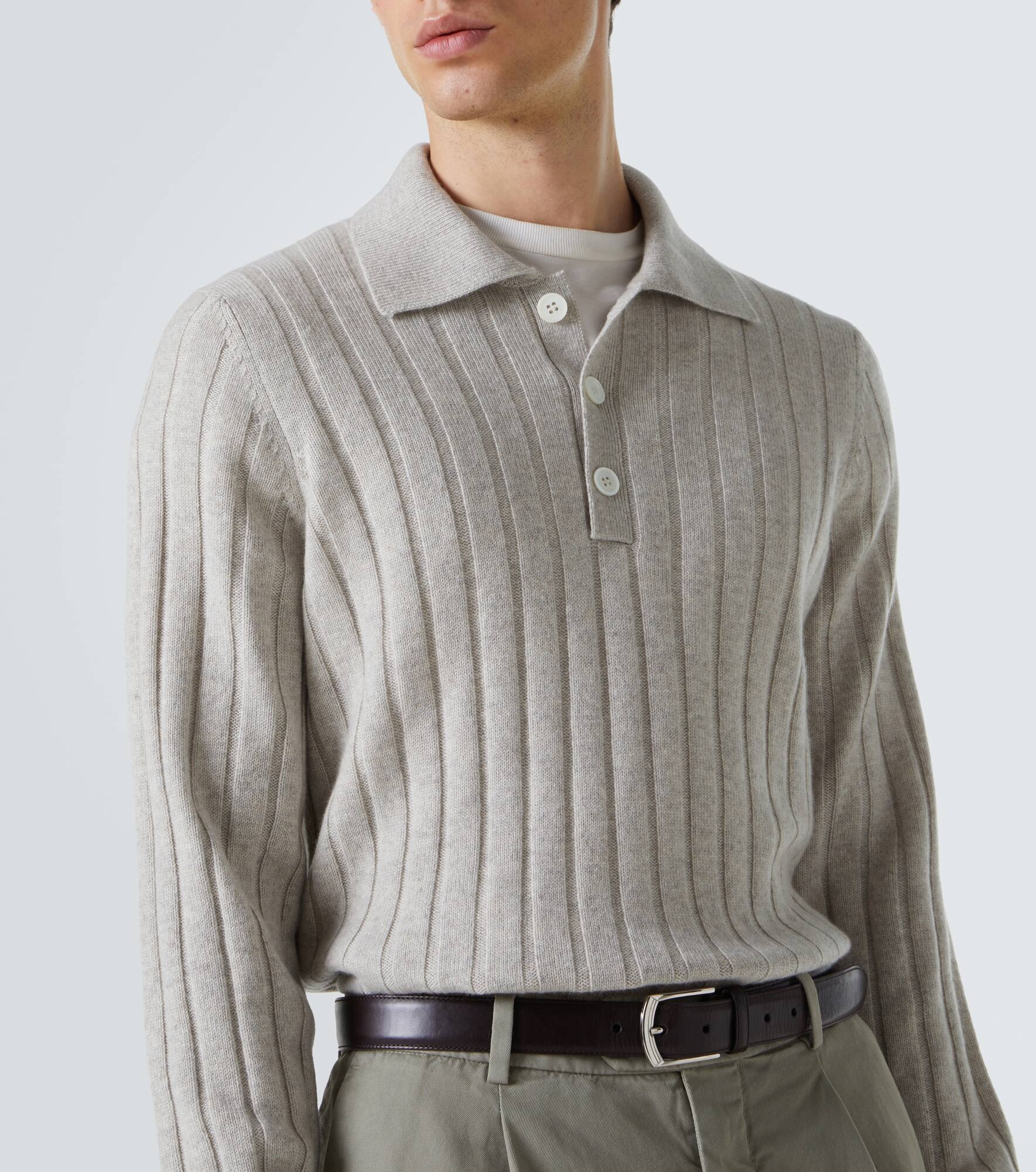 Cashmere polo sweater - 5