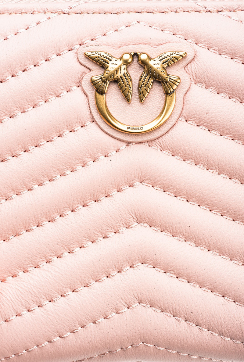 SQUARE QUILTED NAPPA LEATHER ZIP-AROUND PURSE 3