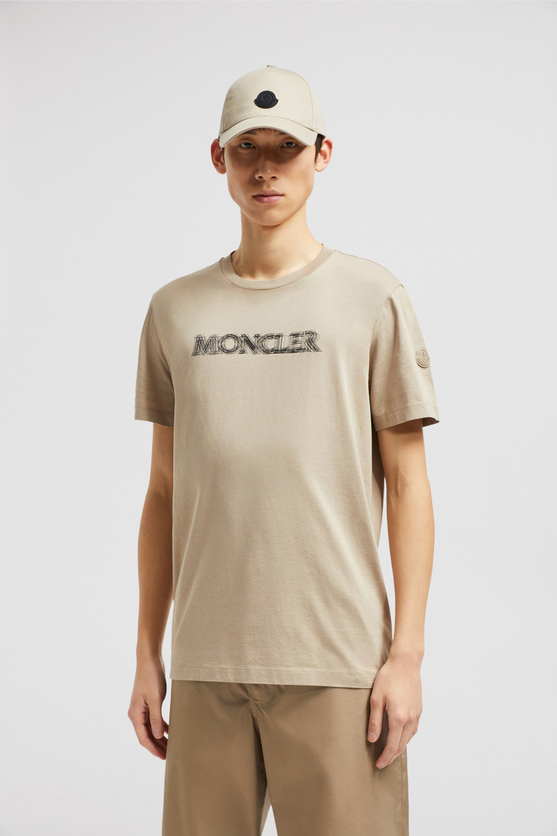 Moncler Blurred Logo Cotton T-Shirt outlook