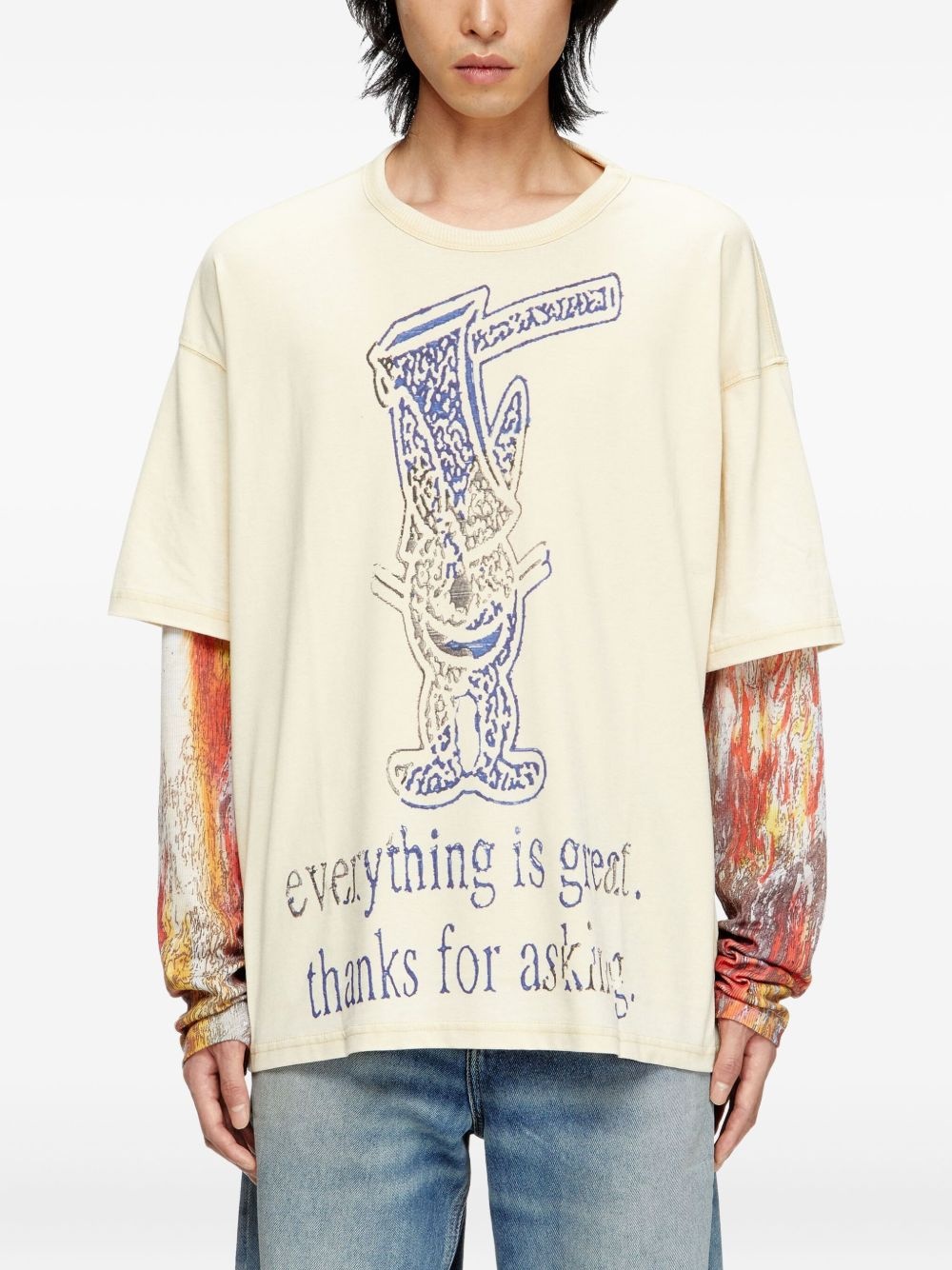 T-Boxt graphic-print long-sleeve top - 3