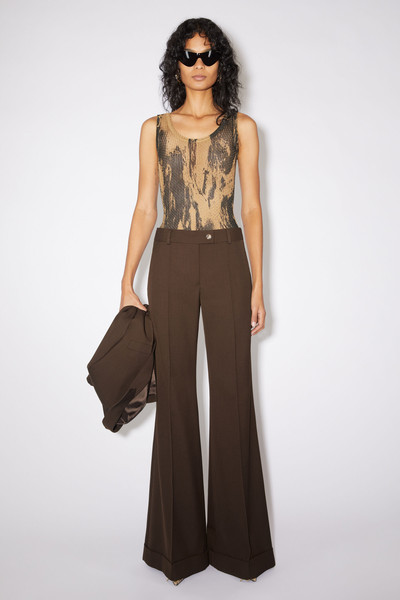 Acne Studios Tailored flared trousers - Chestnut brown outlook