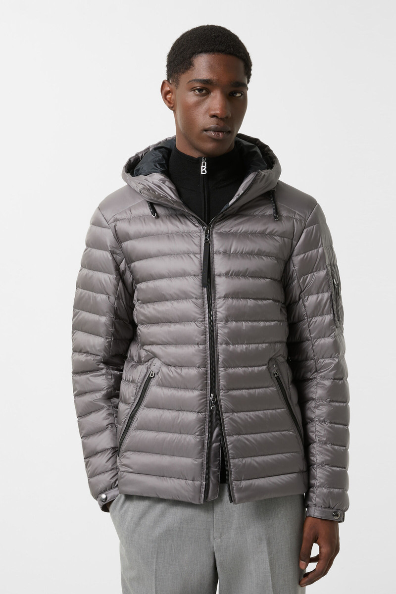 Loke lightweight down jacket in Gray 2