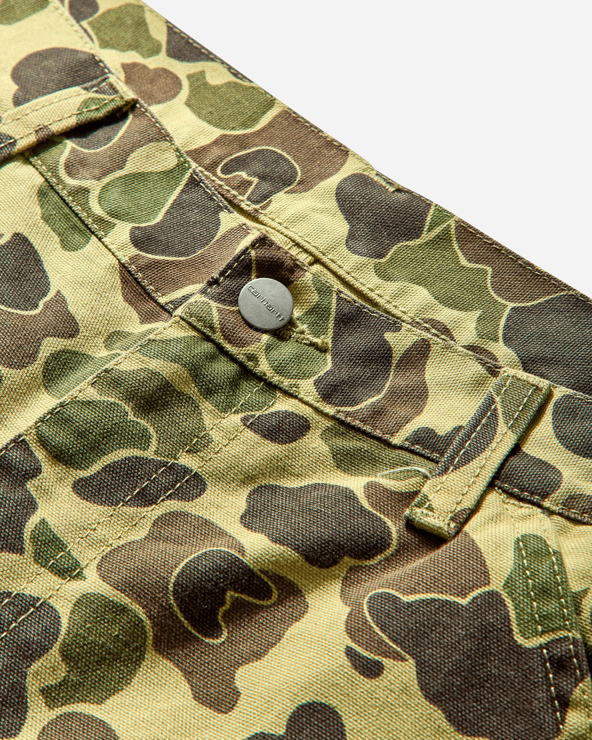 Men's Duck Single Knee Pants Green (Stone Washed) - 3
