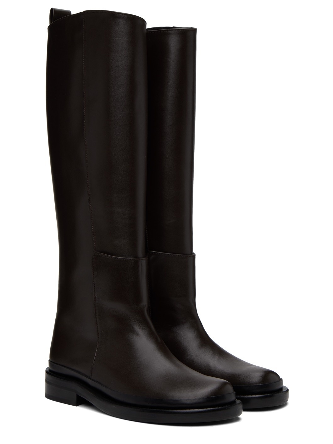 Brown Pull-Loop Boots - 4